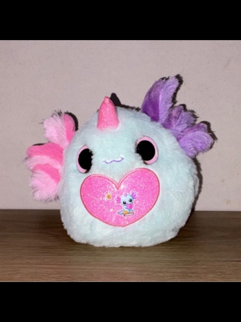 Plush Unicorn Heart Buddy - Pink, Purple, Light Blue